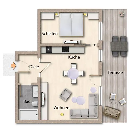Apartment Fördeferien Bockholmwik Munkbrarup